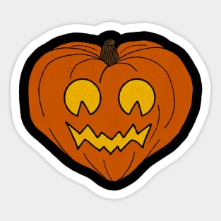 Pumpkin Heart Sticker